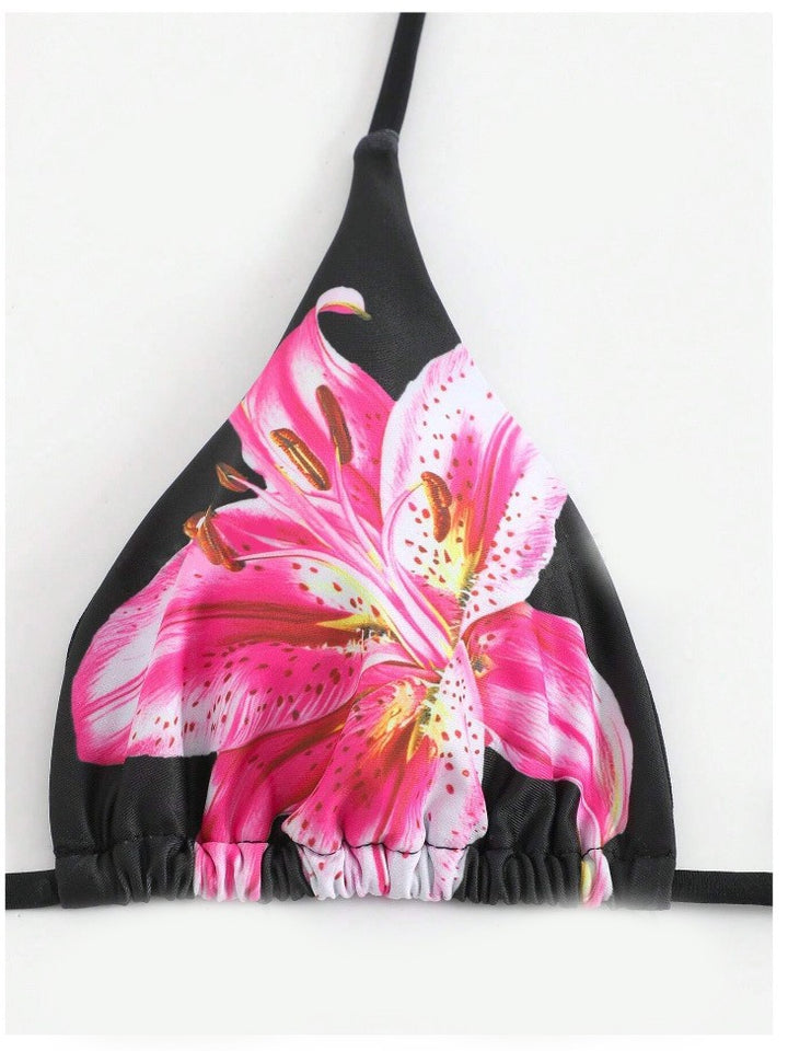Dame bikini-sæt med blomsterkjole og justerbare stropper Stilla