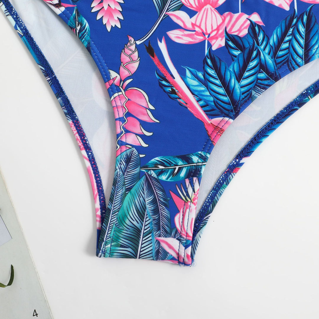 Dame Bandeau Blomstertryk Bikini Sæt Stilla