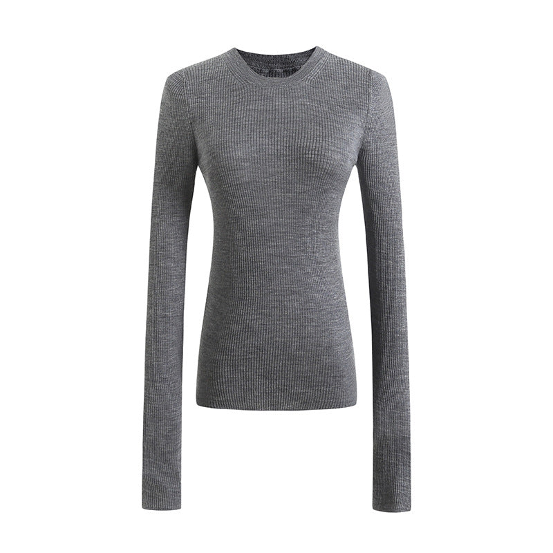 Dame langærmet rib-T-shirt Stilla