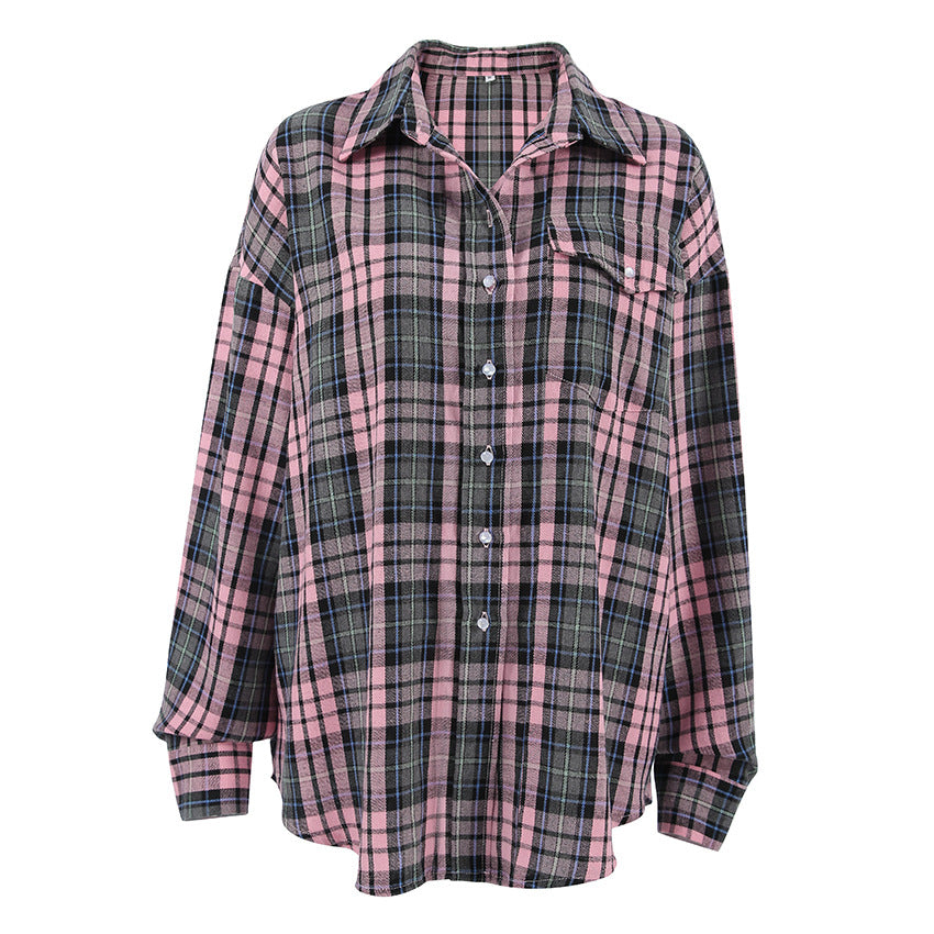 Dame Oversized Karoshirt med moderne snit og kvalitetsmaterialer Stilla