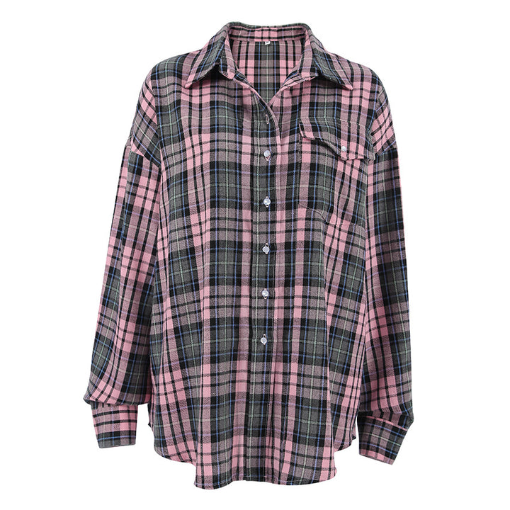 Dame Oversized Karoshirt med moderne snit og kvalitetsmaterialer Stilla