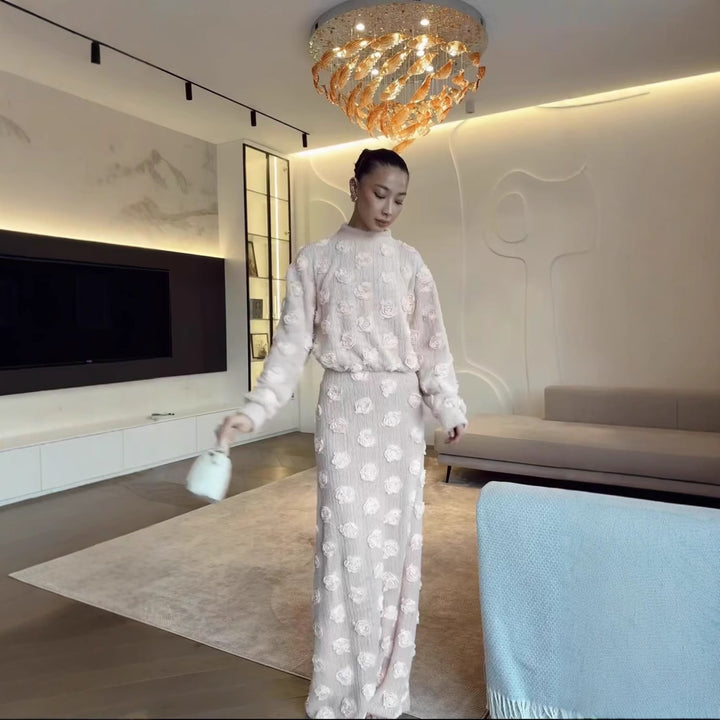 Dame Elegant broderet Maxikjole Skovae