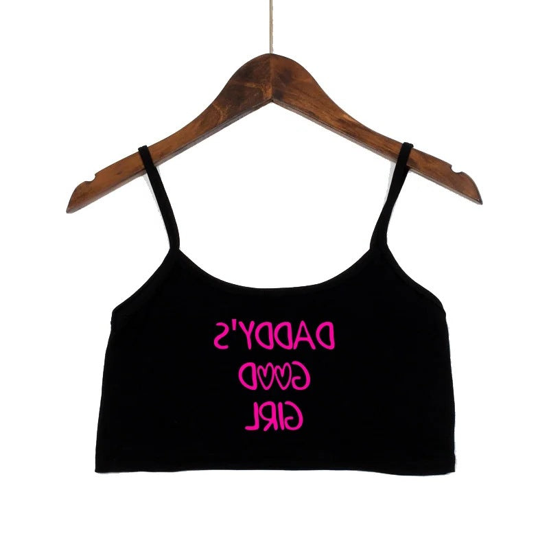 Dame mode crop top med dekorerede stropper Skovae