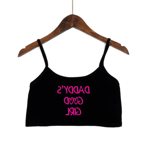 Dame mode crop top med dekorerede stropper Skovae