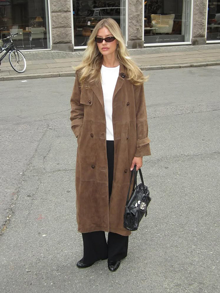 Dame elegant og stilfuld lang frakke Stilla