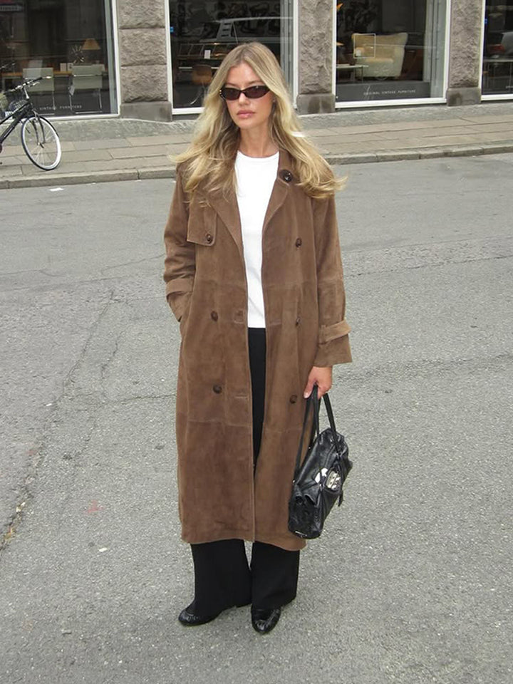 Dame elegant og stilfuld lang frakke Stilla