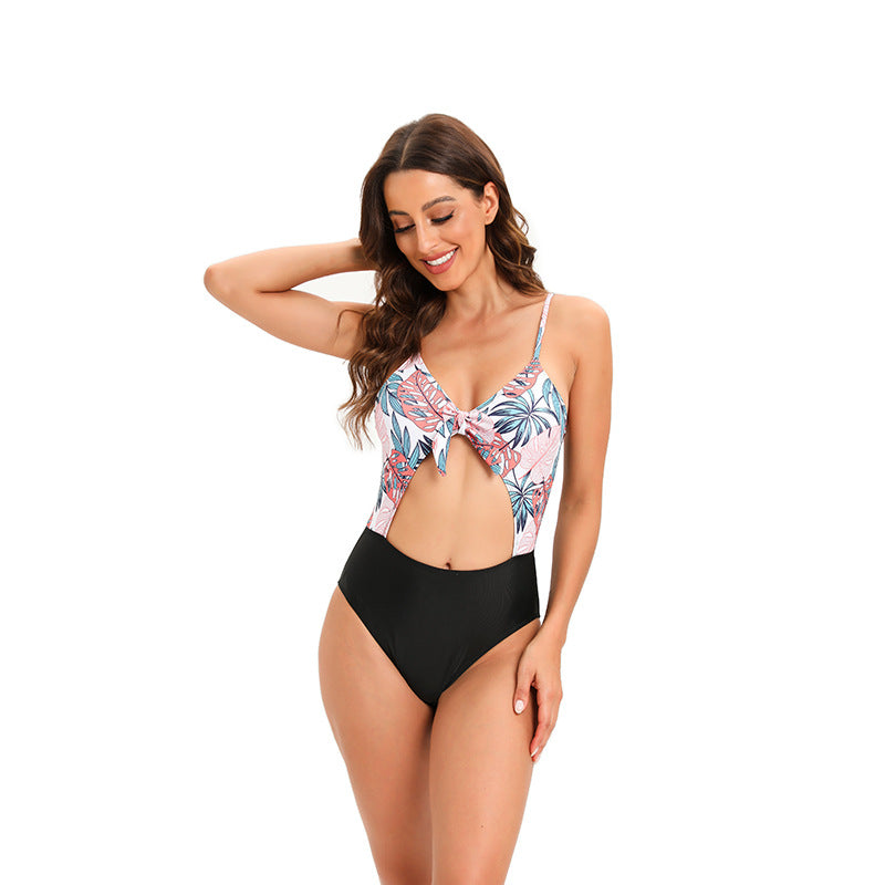 Dame Floral Knyt-Front Én-delt Badedragt Stilla