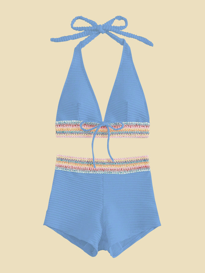 Dame bikini-sæt med højskårne shorts Skovae