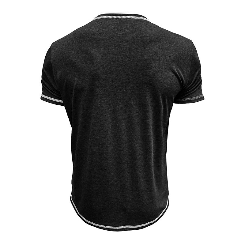Herrer Kortærmet Henley-shirt med elegant knapliste og behagelig pasform Stilla
