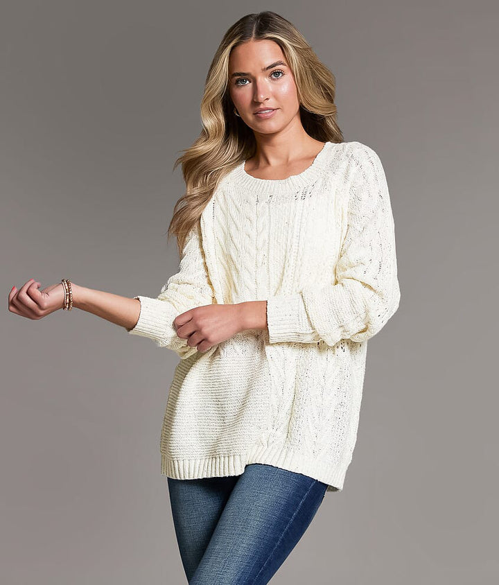 Dame striktrøje Stilla