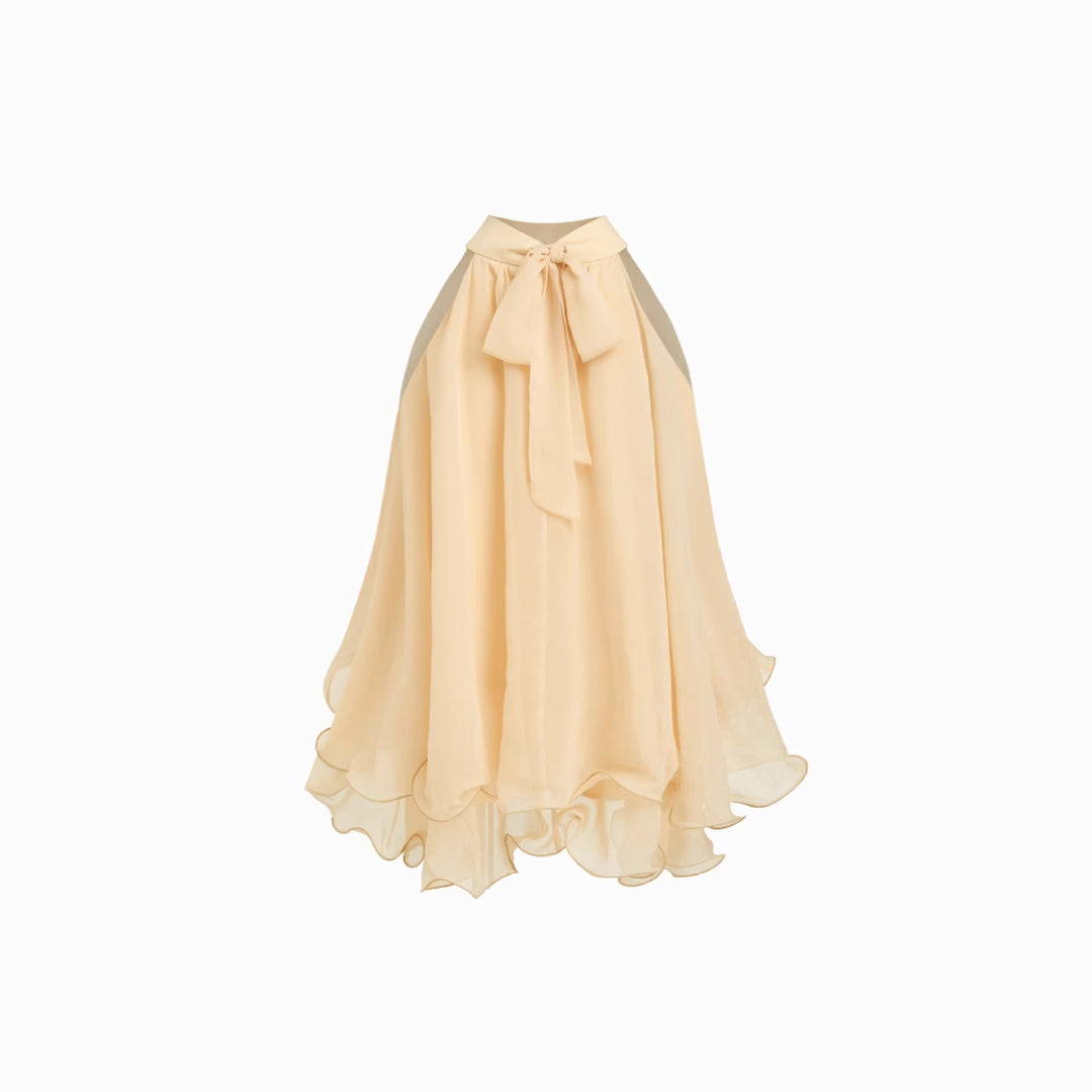 Damer Svingende Chiffon Nederdel med Sløjfelukning Skovae