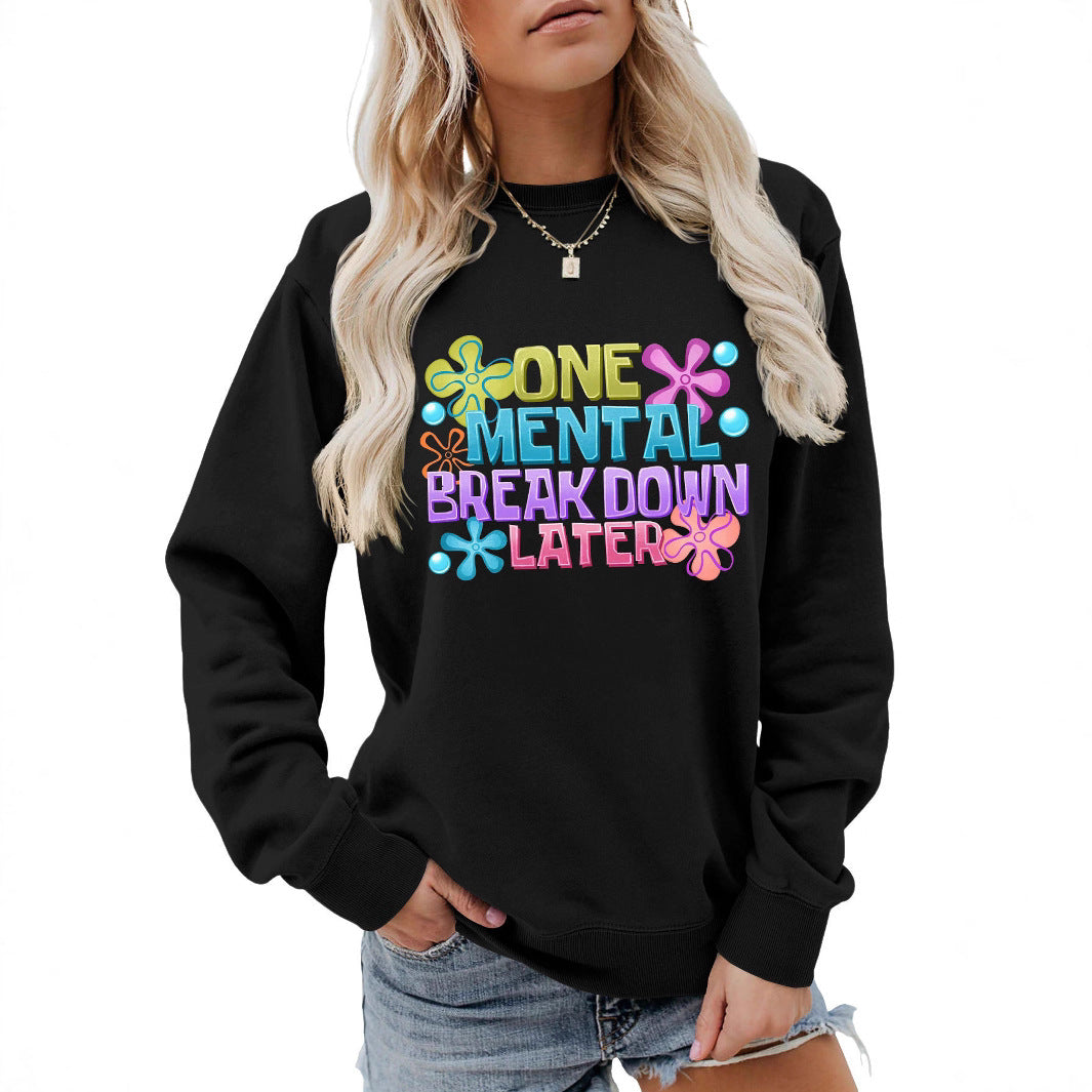 Kvinders sweatshirt med kreativt print Stilla