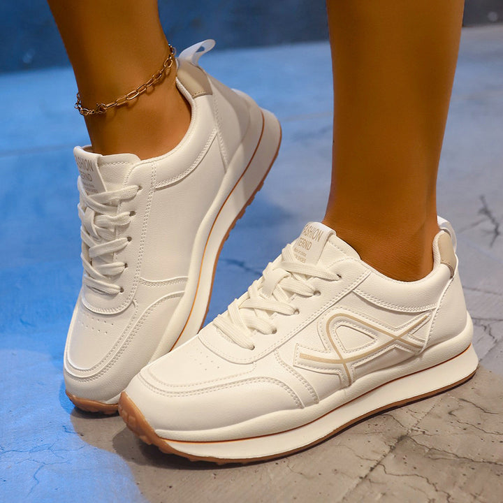 Dame nan lette City-sneakers med hævet profil, støddæmpende EVA-mellemsål og skridsikker gummisål Skovae