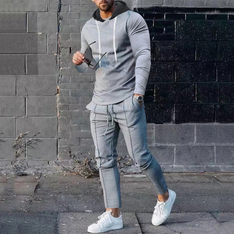 Herrer casual hoodie sæt med moderne skæring og åndbare materialer Stilla