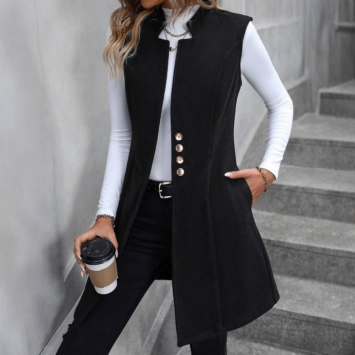 Kvinders elegante vest med knapdetaljer Stilla