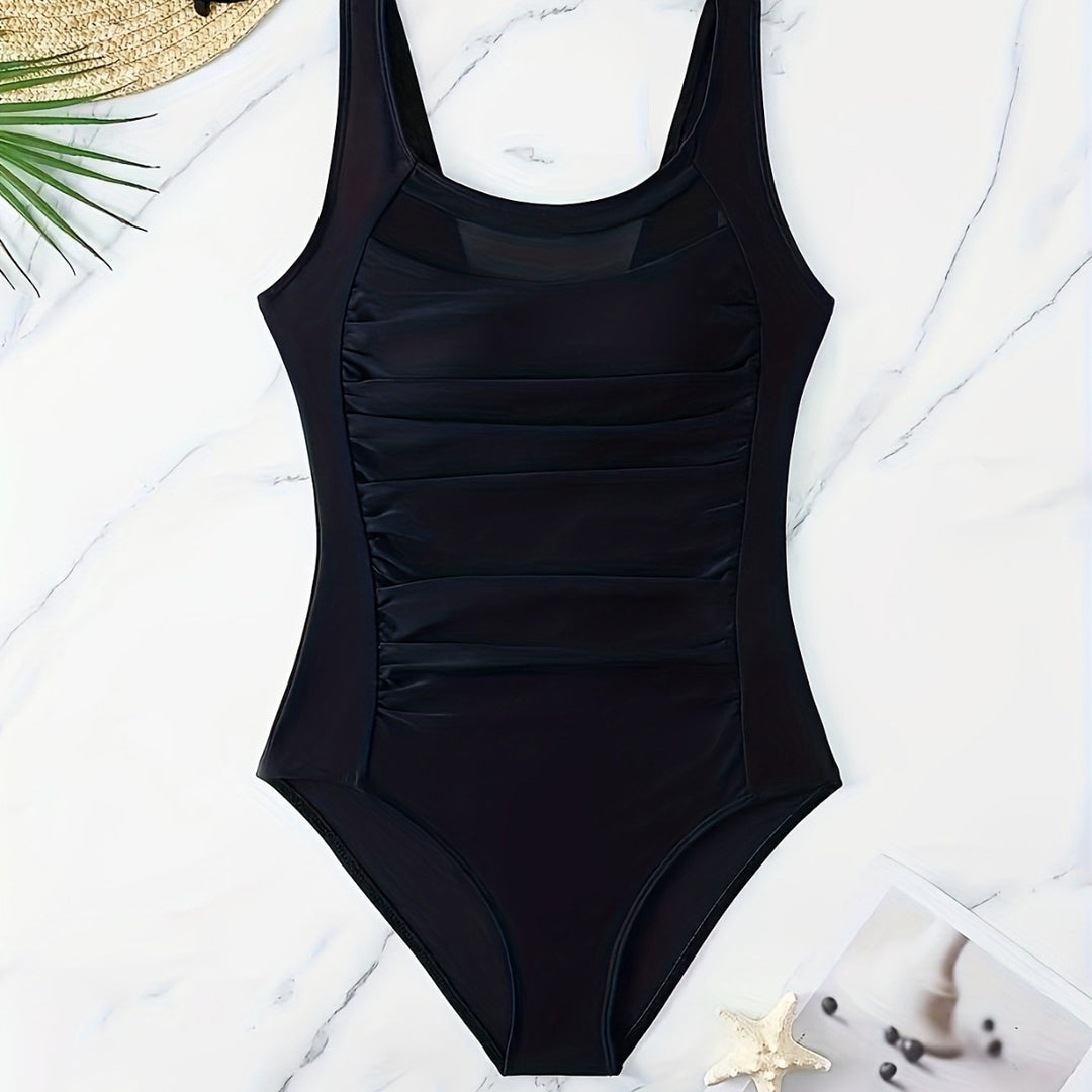 Dame one-piece badedragt med moderigtigt ruffle-design Skovae