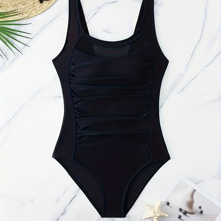 Dame one-piece badedragt med moderigtigt ruffle-design Skovae