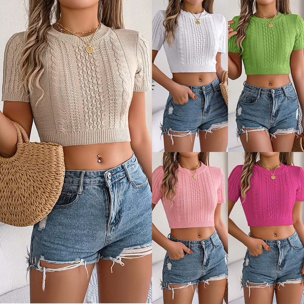Dame strikket Crop-Top Stilla