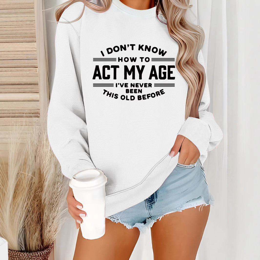 Kvinders sweatshirt med humoristisk print og afslappet pasform Stilla