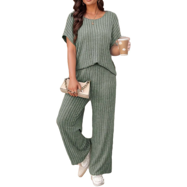 Dame Behageligt Ribbet To-delt Loungewear Sæt Stilla
