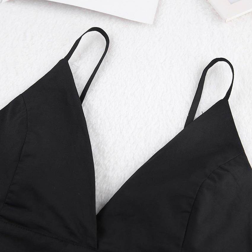 Dame afslappet sæt bestående af cropped top og shorts med elastisk talje Stilla