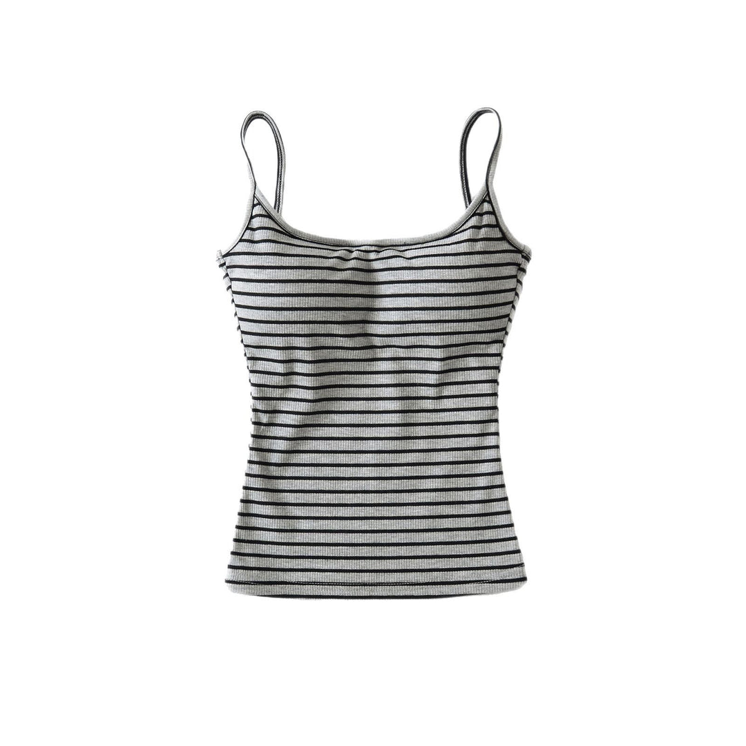 Dame afslappet Neckholder Tanktop med fine striber og elastisk pasform Stilla