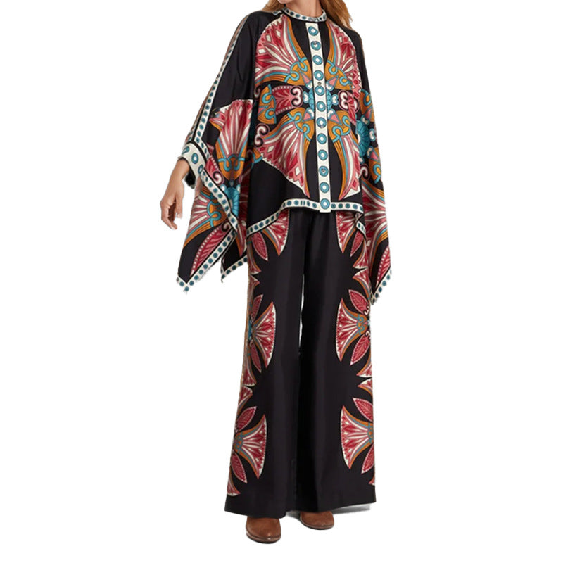Kvindernes blomster-kaftan top med knapdetalje Stilla