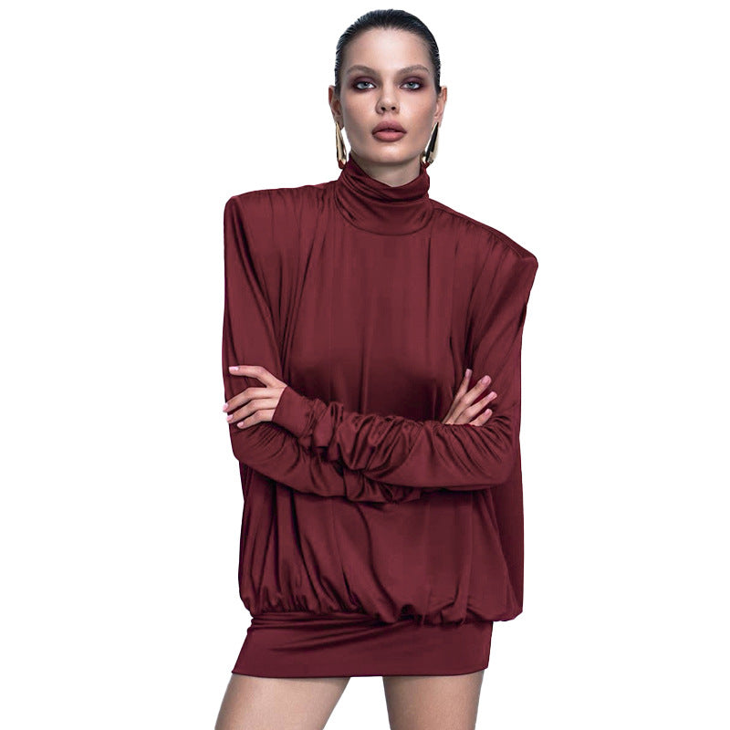 Femme Høj krave Langærmet Relaxed Fit Top Stilla