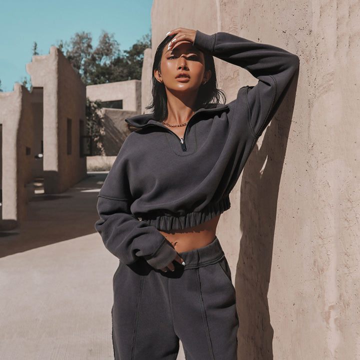 Dame moderigtig og tidssvarende cropped sweater Stilla