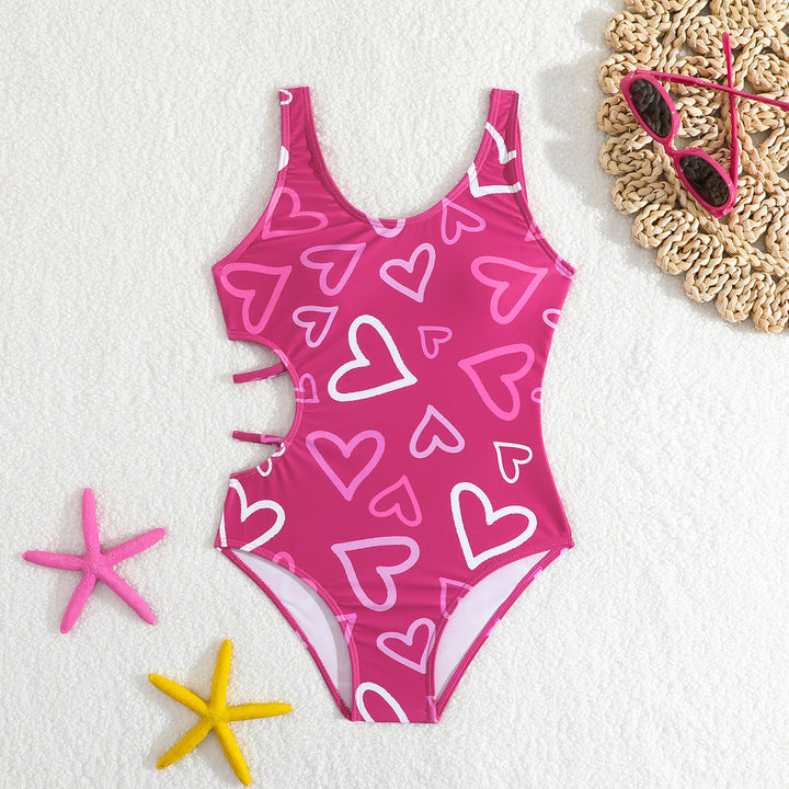 Dame badedragt med moderigtigt hjerte-design og trendy cut-outs Stilla