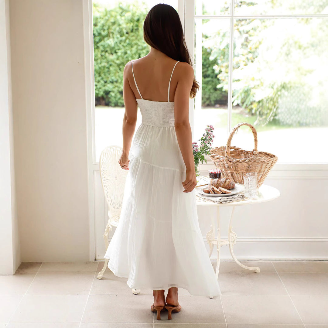 Dame Boho Chic Laget Maxi Kjole Stilla
