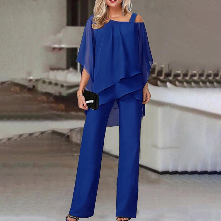 Dame Stilig Sæt med asymmetrisk snit og oversized Top Stilla