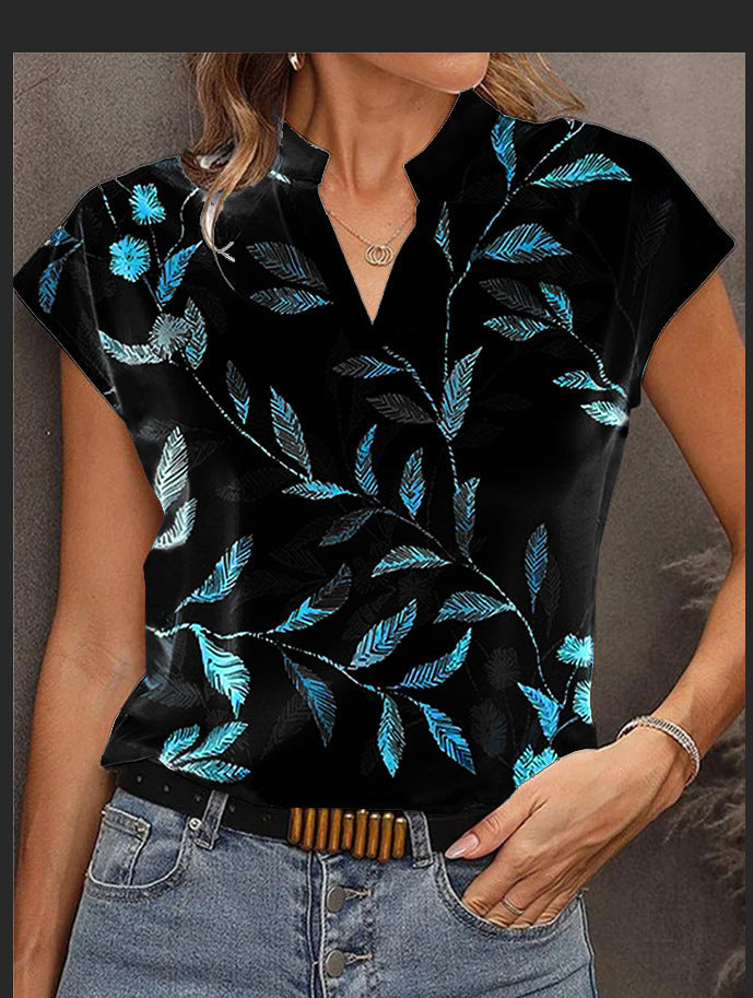 Damebluse med blomstermønster Stilla