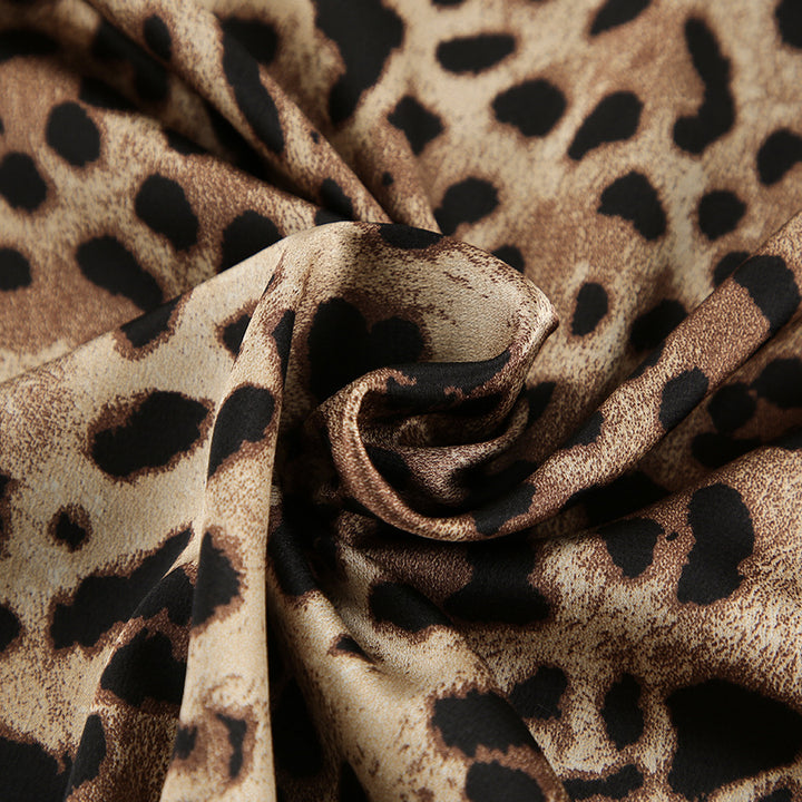 Dame Badetøj sæt med leopardmønster og kimono-lignende overdel Stilla