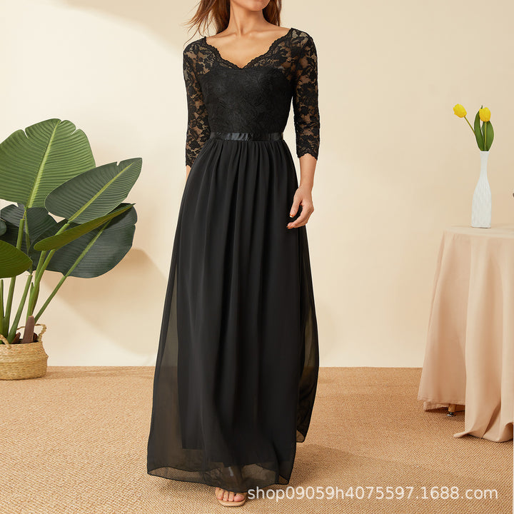 Dame elegant spidskjole Skovae