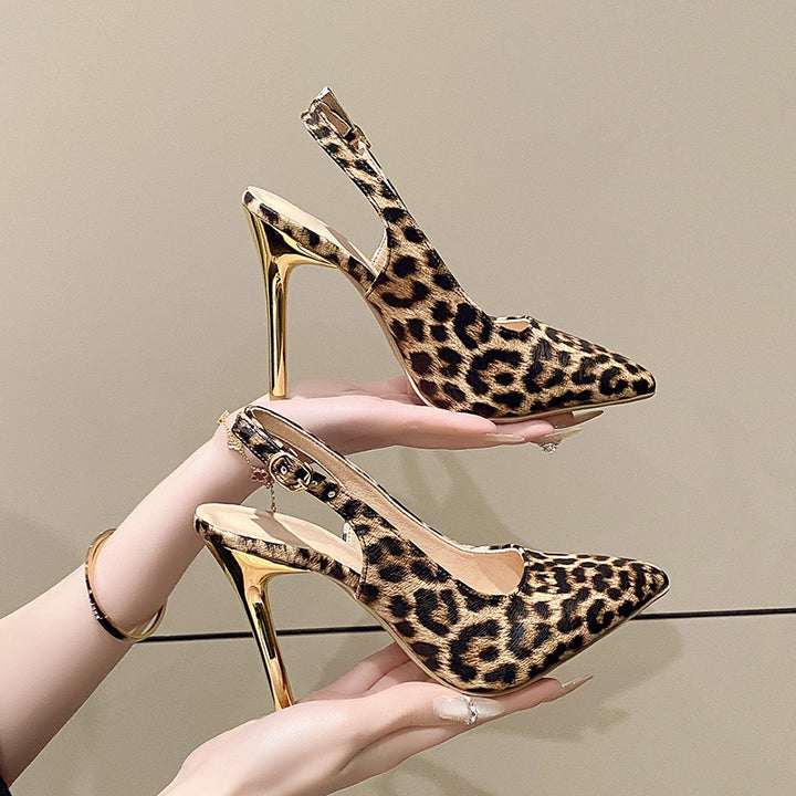 Dame Stilfulde Slingback-hæle med dyreprint-detaljer Stilla
