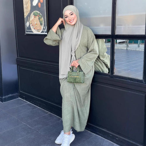 Dame Mode Kaftan med Bred Skæring Stilla