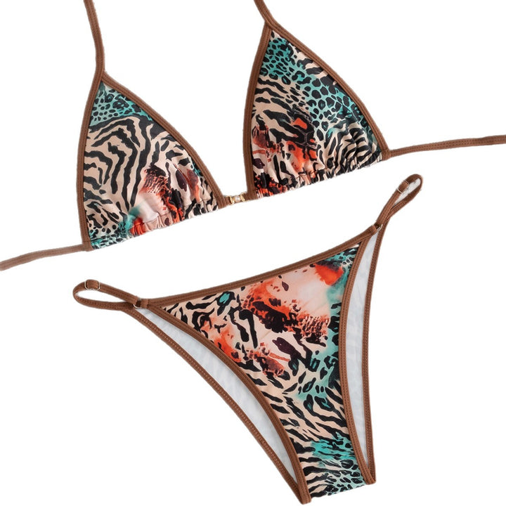 Dame Triangel-Bikini med dyreprint Skovae