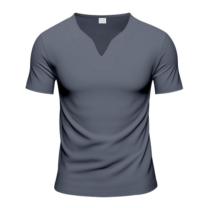 Herrer nan V-hals sporttrøje med ergonomiske formsyninger og elastisk jersey Skovae