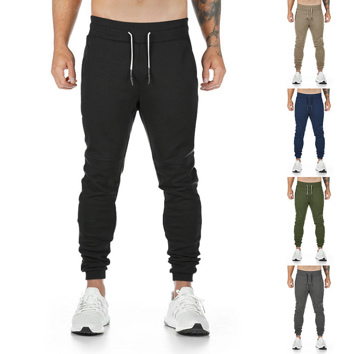 Herrer nan smal skåret sport-joggingbukser med ergonomiske knæindsatser, komfortbund og snøre Skovae