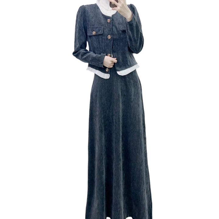 Dame Elegant Jumpsuit med figursyet blazer og raffinerede detaljer Stilla