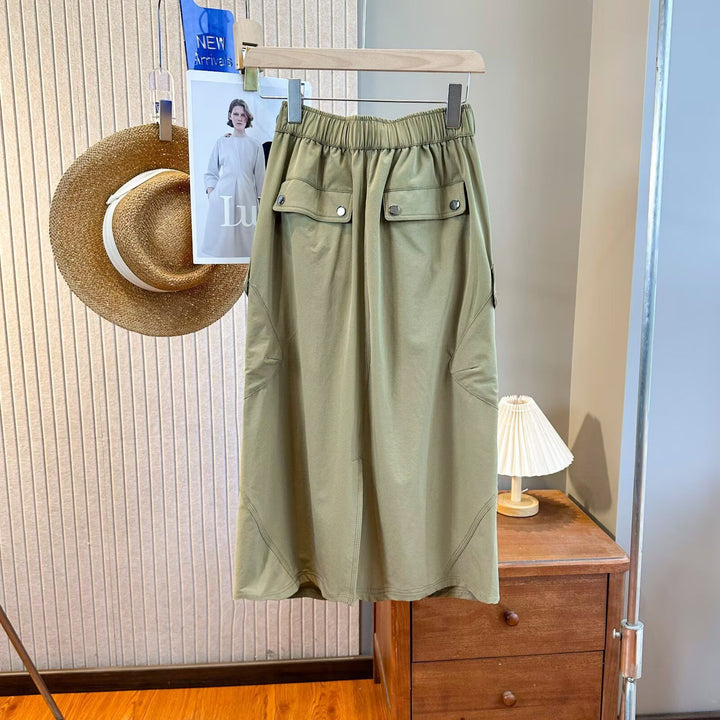 Dames Cargo Nederdel med Praktiske Lommer Stilla