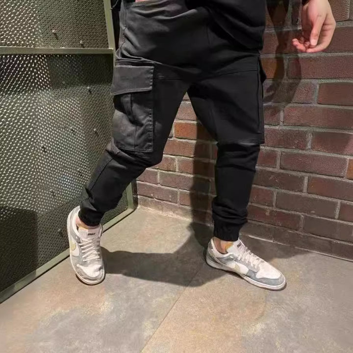 Herrer Cargo-bukser med elastiske cuff og praktiske lommer Stilla