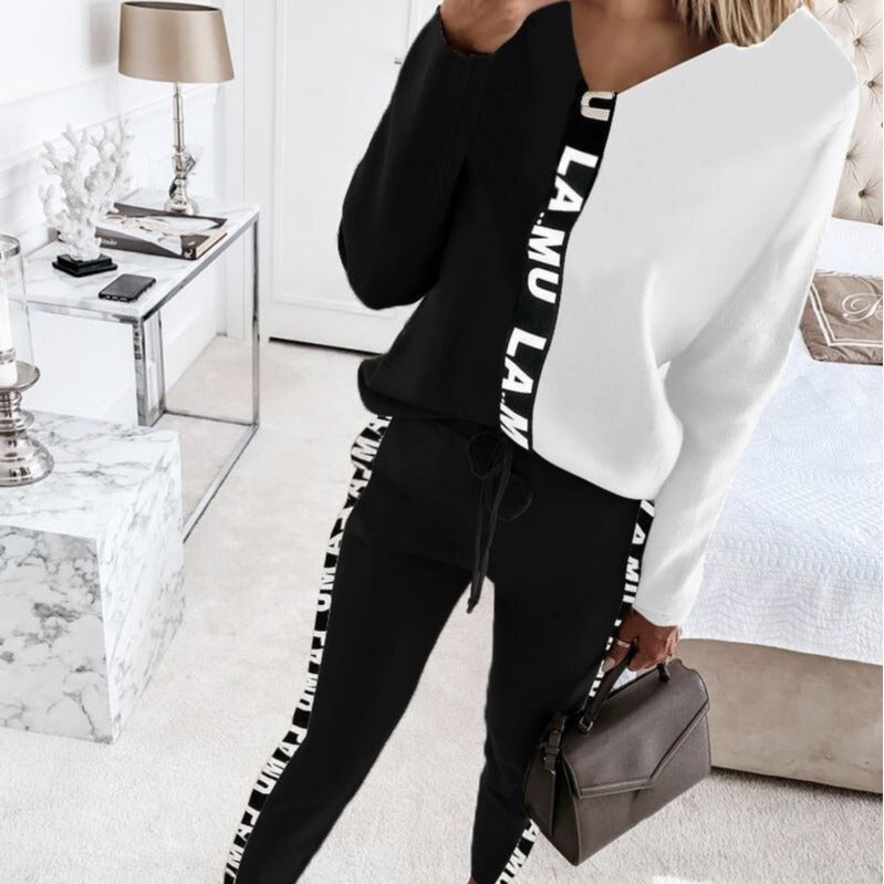 Dame tracksuit med moderne farveblokdesign og elastisk talje Stilla