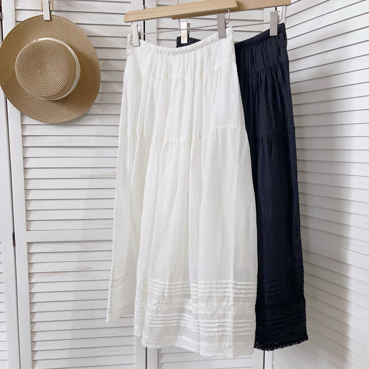 Dame Flydende Bohemian Maxi Nederdel med Spids Stilla