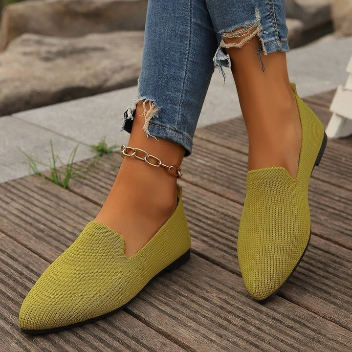Dame Komfortable Slip-On Ballerinas lavet af åndbart materiale med elastisk sål Stilla