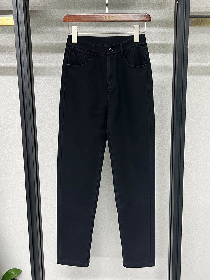 Damer Slim-Fit Jeans med høj talje og elastisk materiale Stilla