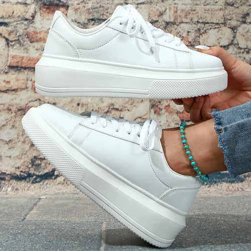 Dame Behagelige og fashionable Plateau-Sneakers Stilla