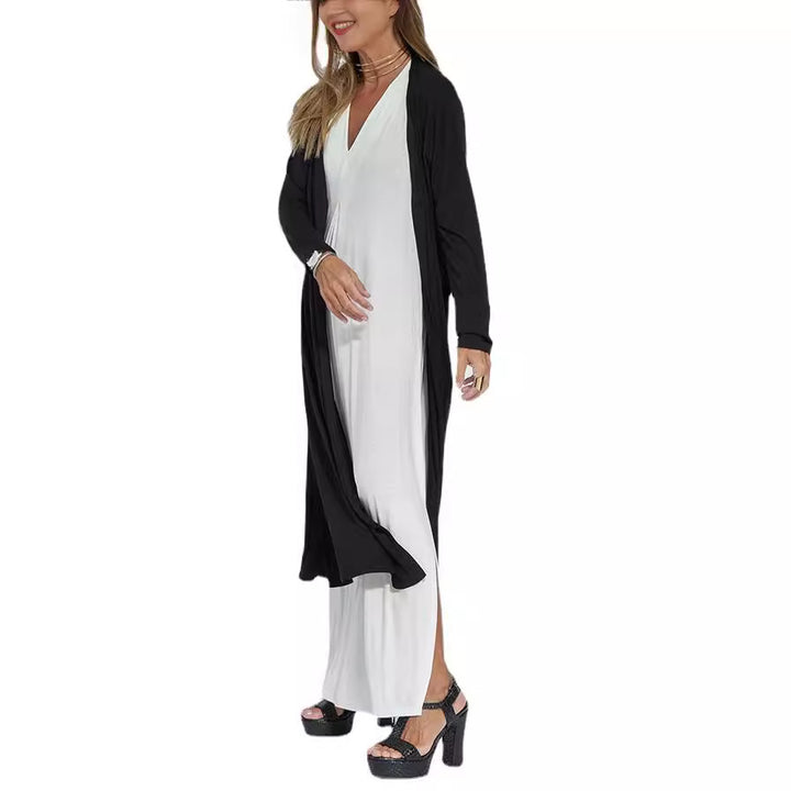Dame lang cardigan med flydende snit Stilla