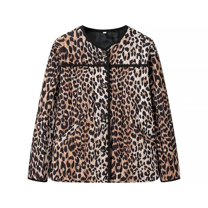 Kvinders modejakke i trendy leopardmønster Stilla